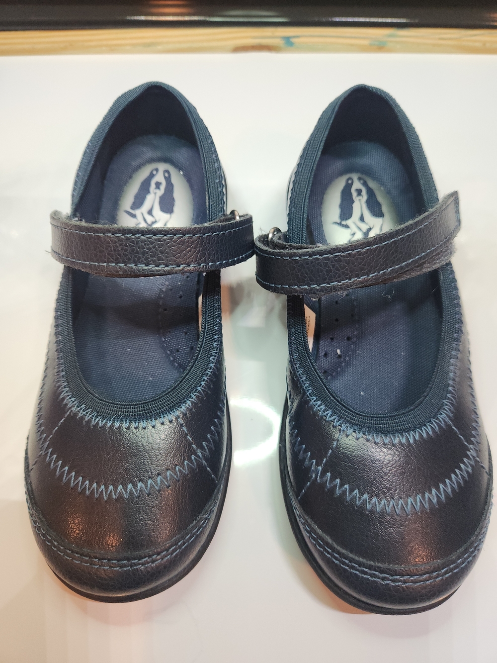 Hush Puppies Girls Navy Blue Reese Mary Jane Shoes size 10W, NEW, NEVER WORN